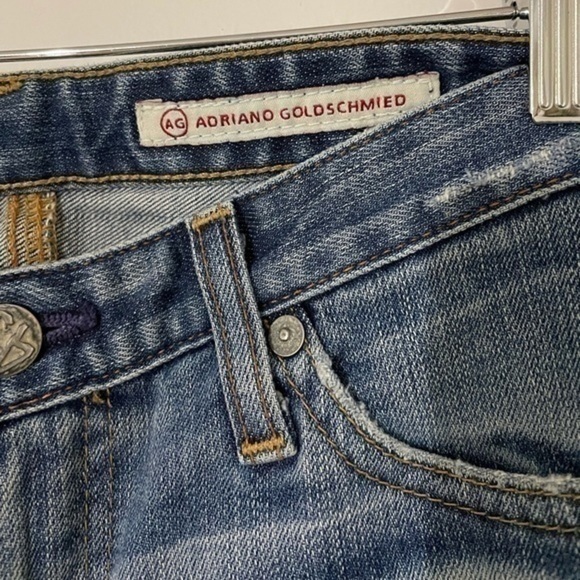 Adriano Goldschield Straight Distressed Jeans 28R - Picture 7 of 9
